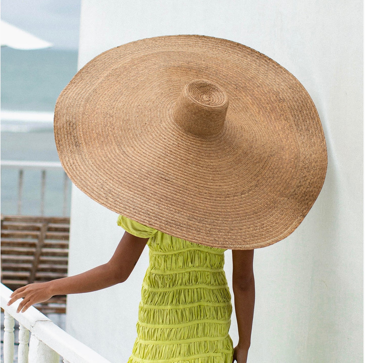 Solana Oversized Straw Hat in Beige