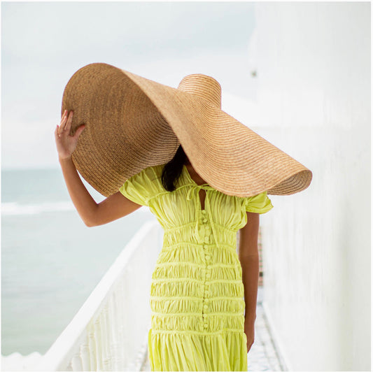 Solana Oversized Straw Hat in Beige