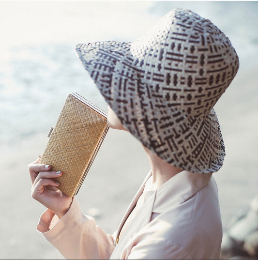 Borneo Fisherman Bucket Straw Hat - Black