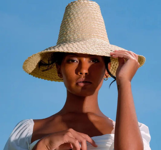 Kemala Woven Straw Hat in Nude