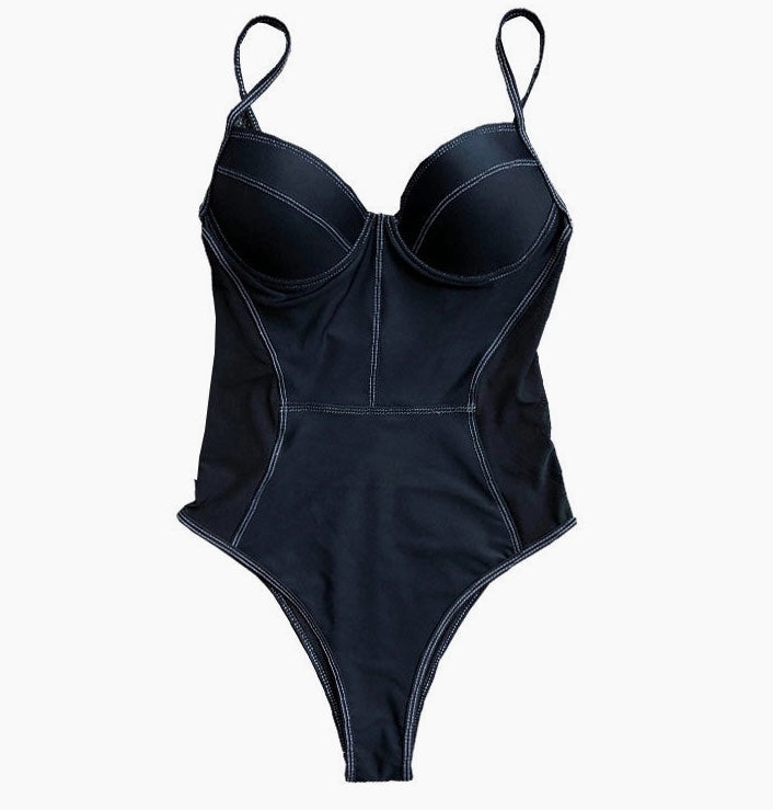 Sexy Mesh Backless One Piece Swimwear